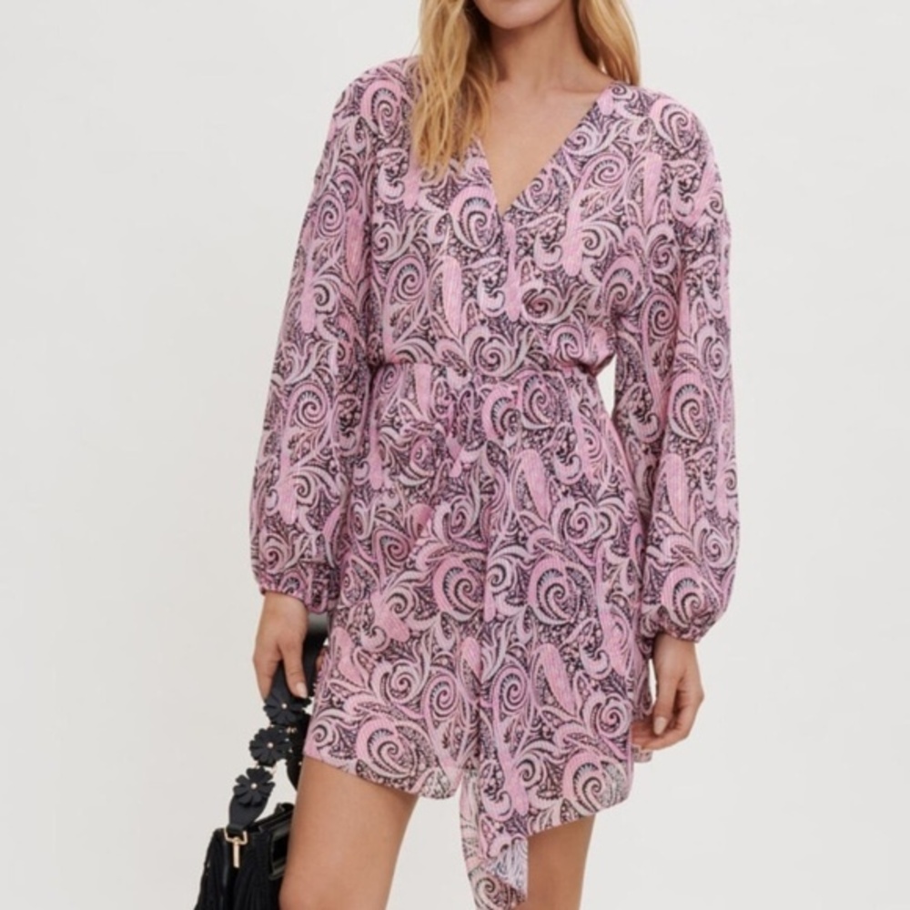 Maje - Paisley Print‎ Asymmetrical Dress.